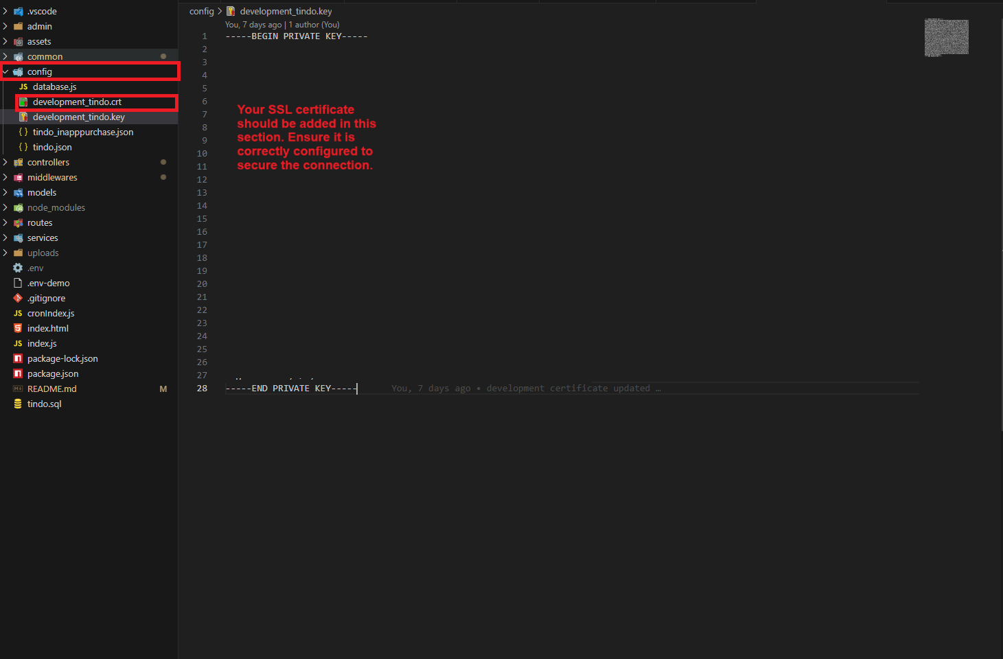 SSL Configuration Step 1